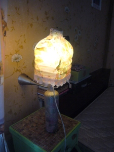 glass bottle handmade lamp decoupage how to